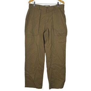 Mode of One Mens‎ Relaxed Fit Straight Leg Twill Pants Army Brown 33 100188087